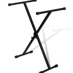 Justerbart, enkelt afstivet keyboardstativ med X-ramme