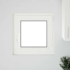 Kældervindue RISOR Antracit 50 x 50 cm PVC og glas