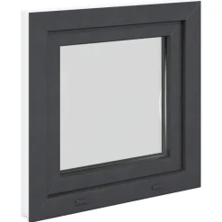 Kældervindue RISOR Antracit 50 x 50 cm PVC og glas