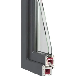 Kældervindue RISOR Antracit 50 x 50 cm PVC og glas