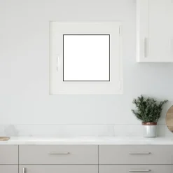Kældervindue RISOR Hvid 60 x 60 cm PVC og glas