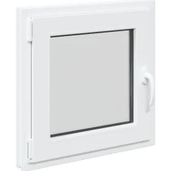 Kældervindue RISOR Hvid 50 x 50 cm PVC og glas