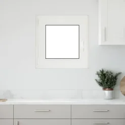 Kældervindue RISOR Hvid 50 x 50 cm PVC og glas