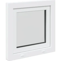 Kældervindue RISOR Hvid 50 x 50 cm PVC og glas