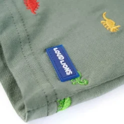 Kortærmet T-shirt til børn str. 104 kakifarvet