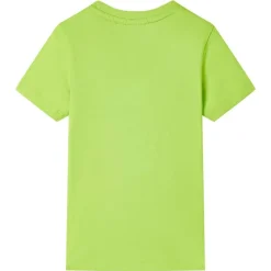 Kortærmet T-shirt til børn str. 116 limegrøn