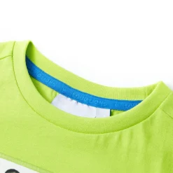 Kortærmet T-shirt til børn str. 116 limegrøn