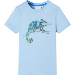 Kortærmet T-shirt til børn str. 104 lyseblå