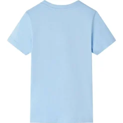 Kortærmet T-shirt til børn str. 104 lyseblå