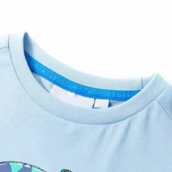 Kortærmet T-shirt til børn str. 104 lyseblå