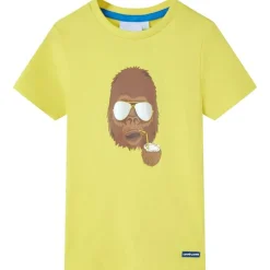 Kortærmet T-shirt til børn str. 92 gul