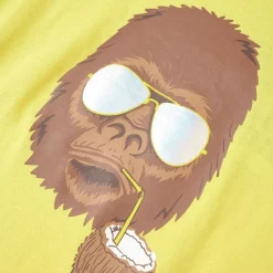 Kortærmet T-shirt til børn str. 92 gul