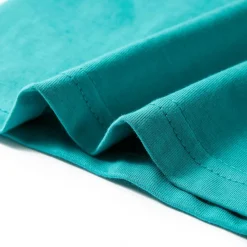 Kortærmet T-shirt til børn str. 128 mørk mintgrøn