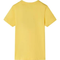 Kortærmet T-shirt til børn str. 104 lys okkergul