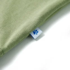 Kortærmet T-shirt til børn str. 116 lys kakifarve