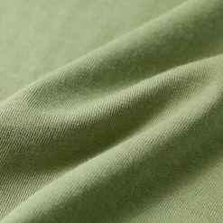 Kortærmet T-shirt til børn str. 116 lys kakifarve
