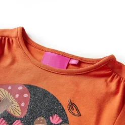 Langærmet T-shirt til børn str. 92 cm orange