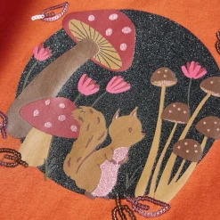 Langærmet T-shirt til børn str. 92 cm orange
