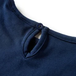 Langærmet T-shirt til børn str. 92 marineblå