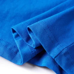 Langærmet T-shirt til børn str. 128 koboltblå