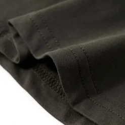 Langærmet T-shirt til børn str. 104 kakifarvet