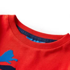 Langærmet T-shirt til børn str. 104 rød