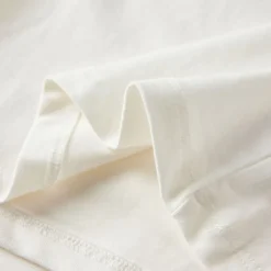 Langærmet T-shirt til børn str. 104 ecrufarvet
