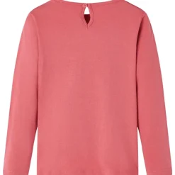 Langærmet T-shirt til børn str. 92 gammelrosa
