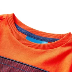 Langærmet T-shirt til børn str. 104 orange