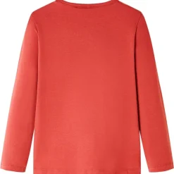 Langærmet T-shirt til børn str. 92 rød