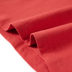 Langærmet T-shirt til børn str. 92 rød