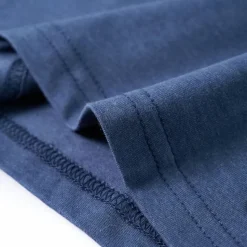 Langærmet T-shirt til børn str. 116 blåmeleret