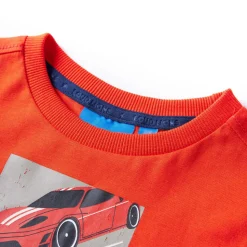 Langærmet T-shirt til børn str. 104 cm orange