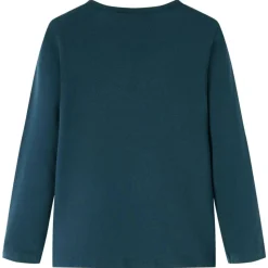 Langærmet T-shirt til børn str. 104 mørkegrøn