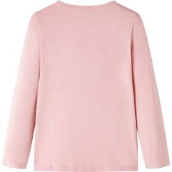 Langærmet T-shirt til børn str. 92 lyserød