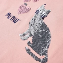 Langærmet T-shirt til børn str. 92 lyserød
