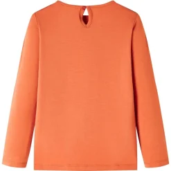 Langærmet T-shirt til børn str. 116 cm orange