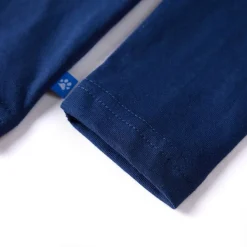 Langærmet T-shirt til børn str. 104 marineblå