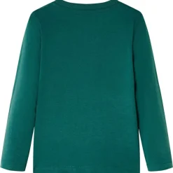 Langærmet T-shirt til børn str. 116 cm grøn