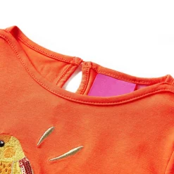 Langærmet T-shirt til børn str. 92 orange