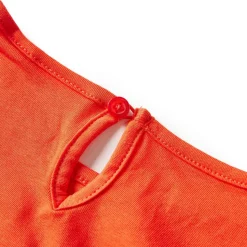 Langærmet T-shirt til børn str. 92 orange