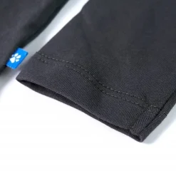 Langærmet T-shirt til børn str. 92 antracitgrå