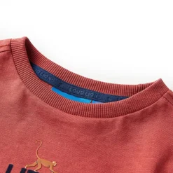 Langærmet T-shirt til børn str. 92 rød