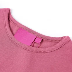 Langærmet T-shirt til børn str. 92 pink