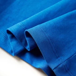 Langærmet T-shirt til børn str. 116 koboltblå