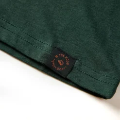 Langærmet T-shirt til børn str. 92 mørkegrøn