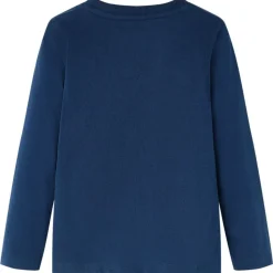 Langærmet T-shirt til børn str. 92 marineblå