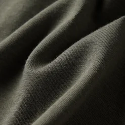 Langærmet T-shirt til børn str. 104 kakifarvet