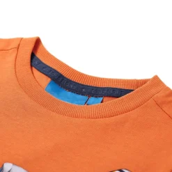 Langærmet T-shirt til børn str. 92 cm orange