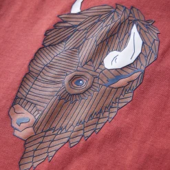 Langærmet T-shirt til børn str. 116 rød